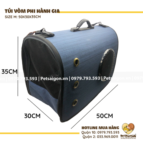 Túi Vận Chuyển Chó Mèo - Túi Vòm Phi Hành Gia (Kèm Vòm Nhựa + Lưới Phẳng)