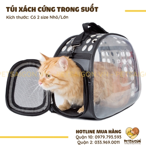 Túi Xách Cho Chó Mèo Trong Suốt