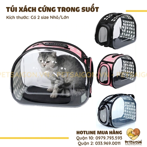 Túi Xách Cho Chó Mèo Trong Suốt