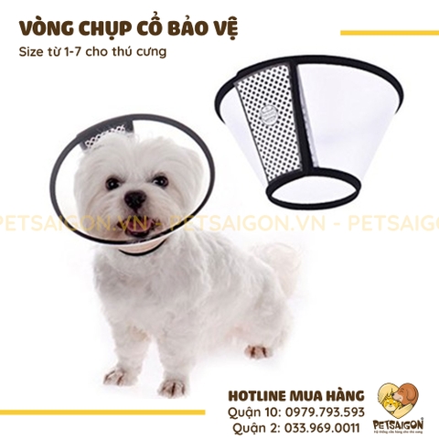 Vòng Chụp Cổ Cho Chó Mèo Bảo Vệ Chống Liếm