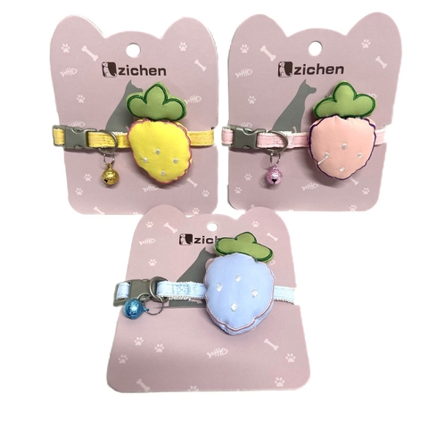 Vòng Cổ Cho Chó Mèo Hình Dâu Tây