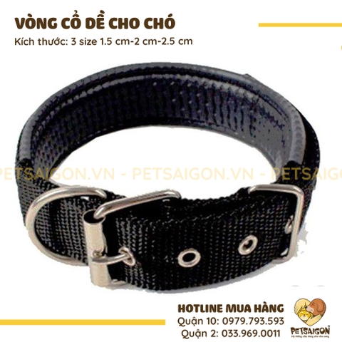 Vòng Cổ Cho Chó Mèo Bằng Vải Dù Khóa Gài