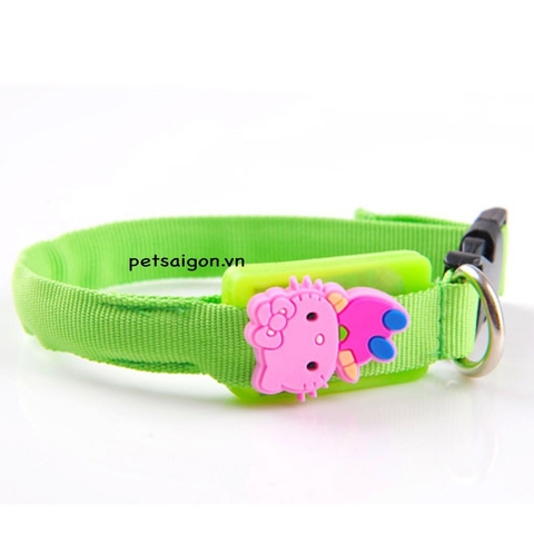 Vòng Cổ Cho Chó Mèo Có Đèn Led Hình Kitty