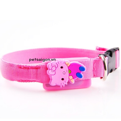 Vòng Cổ Cho Chó Mèo Có Đèn Led Hình Kitty