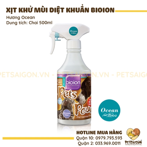Xịt Khử Mùi Và Diệt Khuẩn Cho Chó Mèo Bioion Pet Bounce 500nl