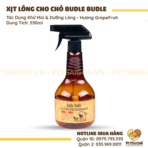 Xịt Khử Mùi Dưỡng Lông Budle - 530ml