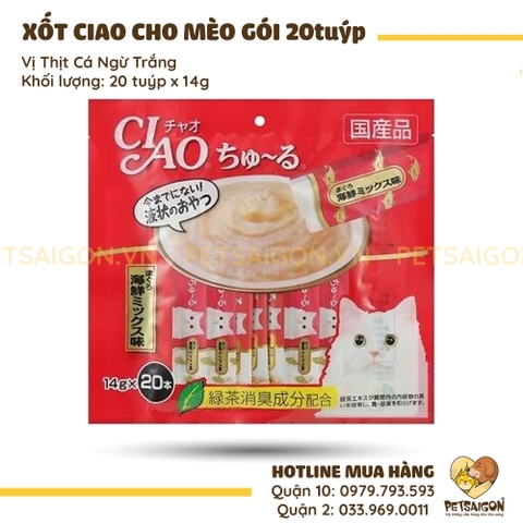 Xốt CIAO cho mèo  (gói 20 tuýp)