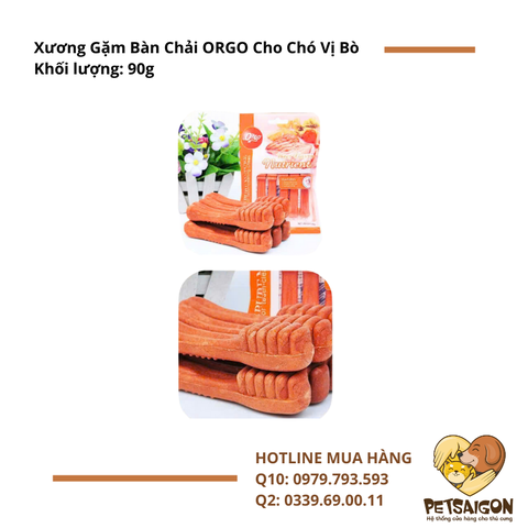 Xương Gặm Bàn Chải ORGO Cho Chó Gói 90G
