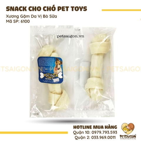 Xương Cho Chó Gặm Bằng Da Bò Vị Sữa