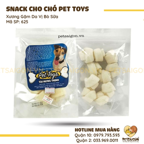 Xương Cho Chó Gặm Bằng Da Bò Vị Sữa