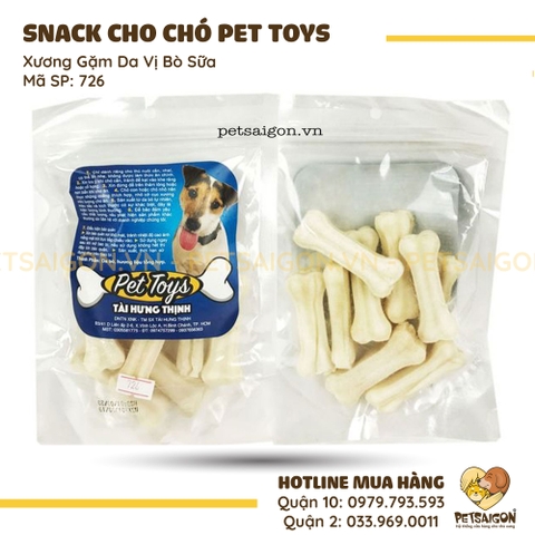 Xương Cho Chó Gặm Bằng Da Bò Vị Sữa