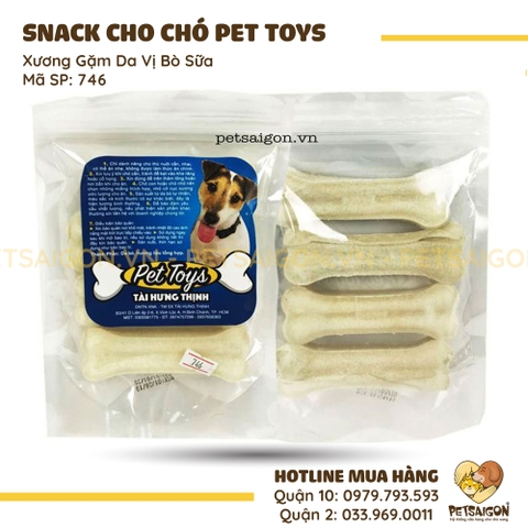 Xương Cho Chó Gặm Bằng Da Bò Vị Sữa
