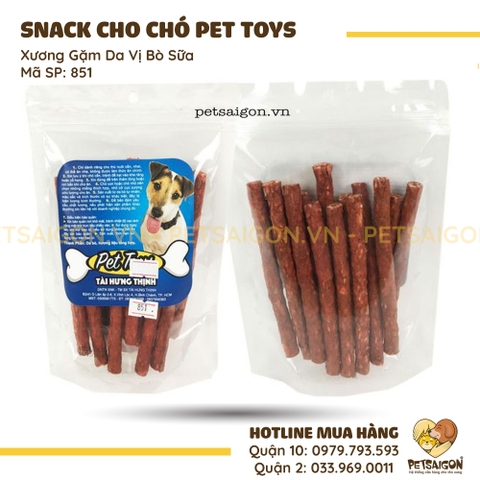 Xương Cho Chó Gặm Bằng Da Bò Vị Sữa