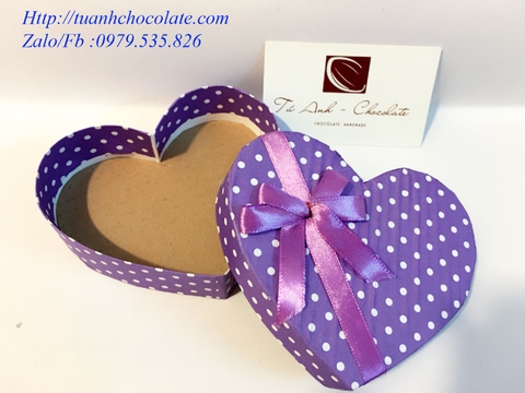 HT1 - Vỏ hộp đựng socola hình tim giá rẻ