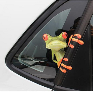 Decal trang trí hình chú ếch 3D