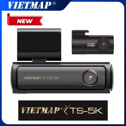 Camera hành trình Vietmap TS-5K ghi hình trước sau, cảnh báo giao thông