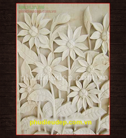 Mẫu phù điêu hoa lá 026 3D bằng composite. thạch cao | Mỹ thuật TN