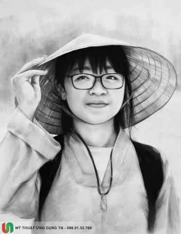 Tranh Vẽ Chân Dung Tặng Gấu - Quà 20/10