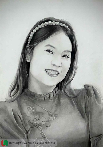 Vẽ chân dung Cô giáo - Tranh vẽ chân dung chì | Mỹ thuật TN