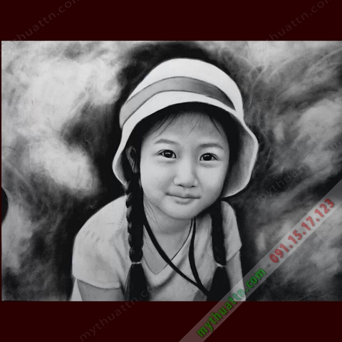 Tranh Vẽ Chân Dung Bé Gái, Vẽ Chân Dung Con Gái