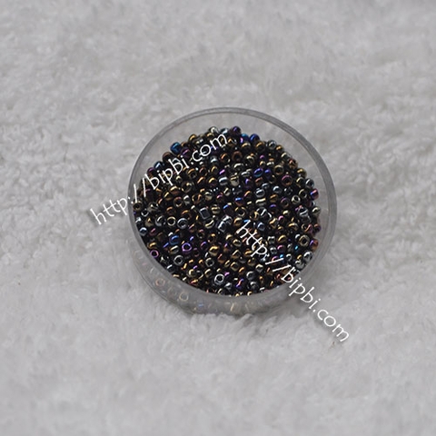 Cườm TQ nâu ánh kim 2mm