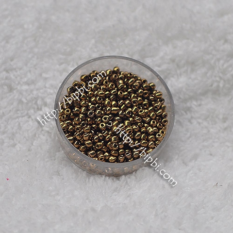 Cườm TQ vàng kim ánh đồng 2mm