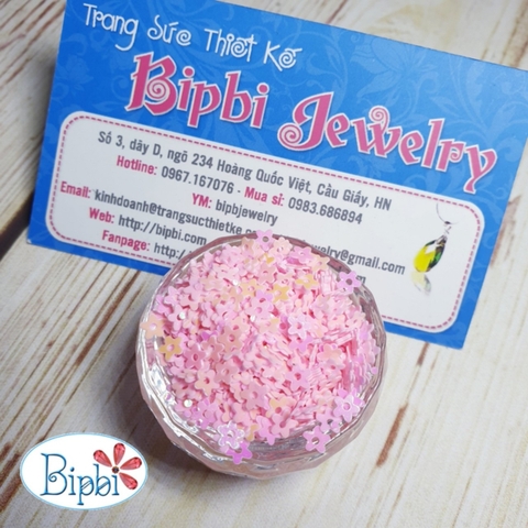 Kim sa 4mm hoa màu hồng phấn AB