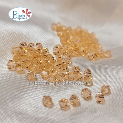 Pha lê Preciosa 4mm màu hồng đào (light peach)