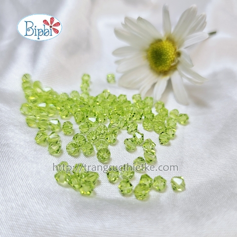 Pha lê Preciosa 4mm màu xanh táo (liam)
