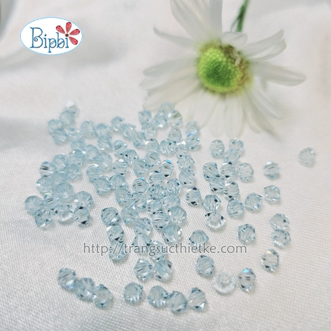 Pha lê Preciosa 4mm màu xanh lơ (light azore)
