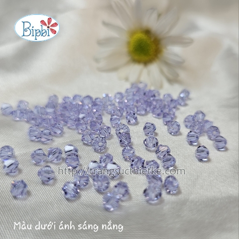 Pha lê Preciosa 4mm màu tím nhạt (violet)