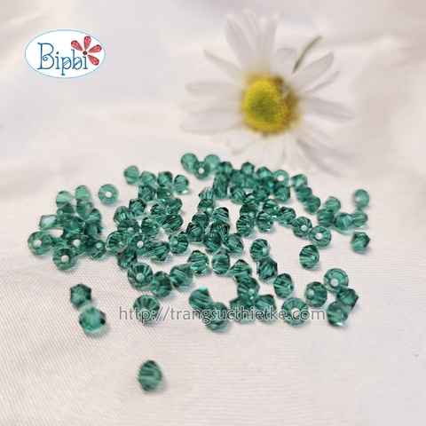 Pha lê Preciosa 4mm màu xanh (indicolite)