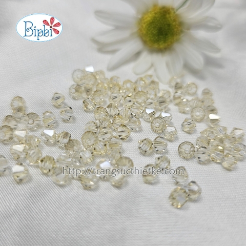 Pha lê Preciosa 4mm màu vàng nhạt (blond flare)