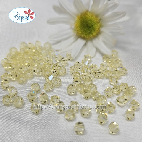 Pha lê Preciosa 4mm màu vàng chanh nhạt (jonquill)