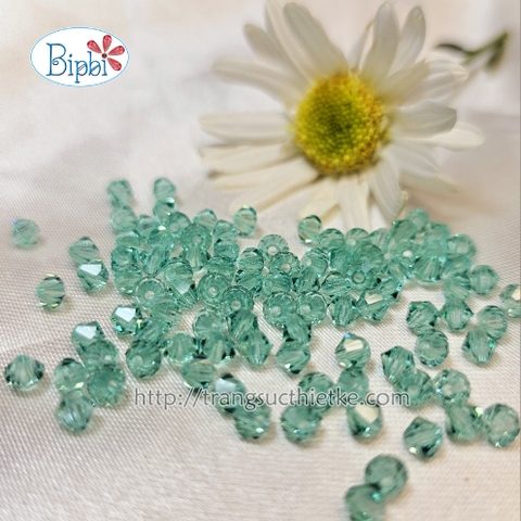 Pha lê Preciosa 4mm màu xanh ngọc (caribbeans sea)