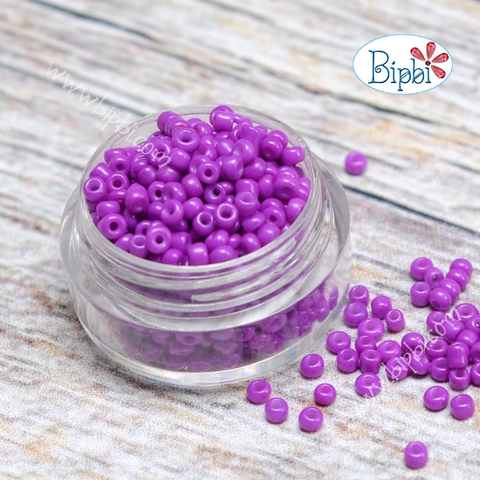 Cườm TQ tím baking size 2mm