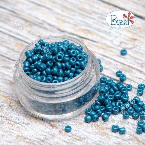 Cườm TQ xanh két baking size 2mm