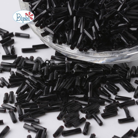 Cườm ống xoắn nguyên liệu Nhật màu đen