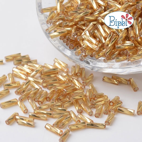 Cườm ống xoắn nguyên liệu Nhật vàng silverline