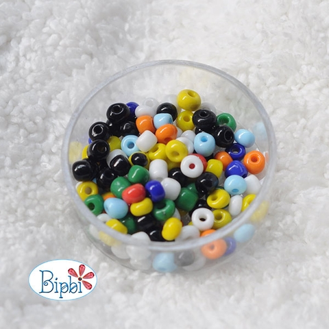 Cườm TQ đục mix màu 4mm