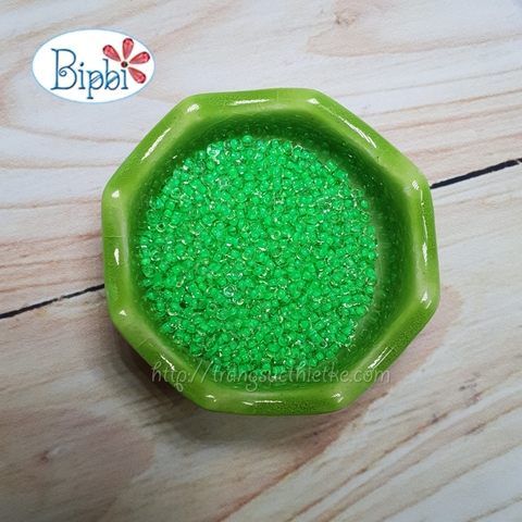 Cườm TQ xanh lá inside color size 2mm