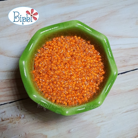 Cườm TQ màu cam color inside size 2mm