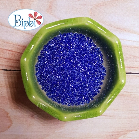 Cườm TQ xanh biển đậm color inside size 2mm