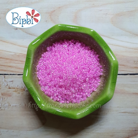 GB 185 - Cườm TQ AAA hồng nhạt xà cừ