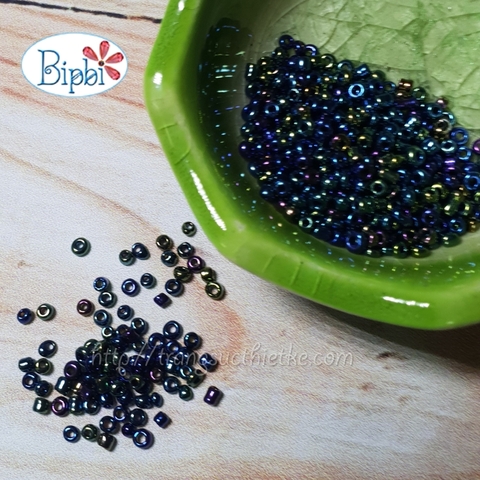 Cườm TQ màu đen xà cừ 2mm