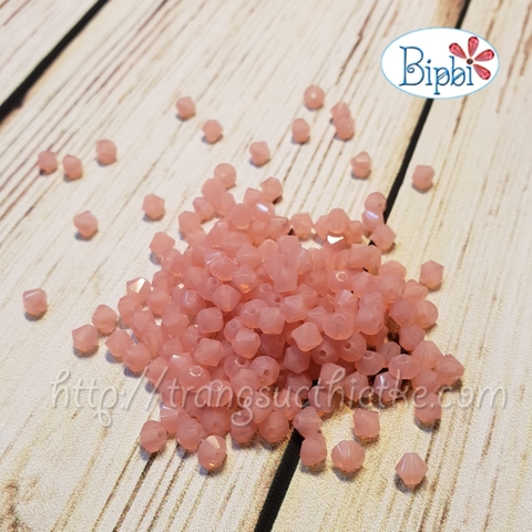 Pha lê Preciosa 4mm màu hồng dâu (rose opal)