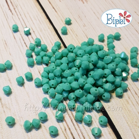 Pha lê Preciosa 4mm màu xanh đục green turquoise