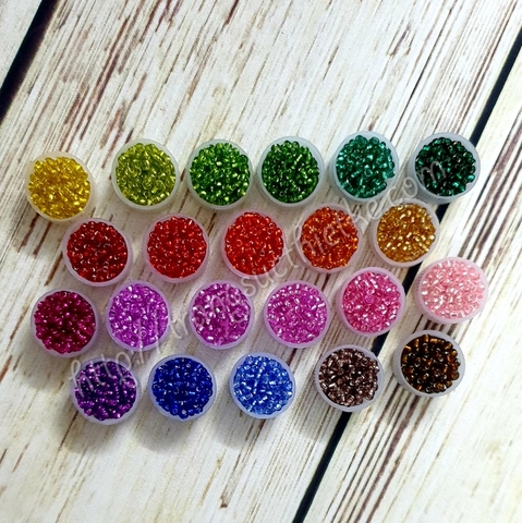 Set cườm nguyên liệu Nhật 22 màu