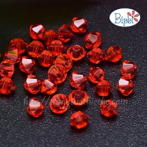 Pha lê Preciosa 6mm màu đỏ tươi (light siam)