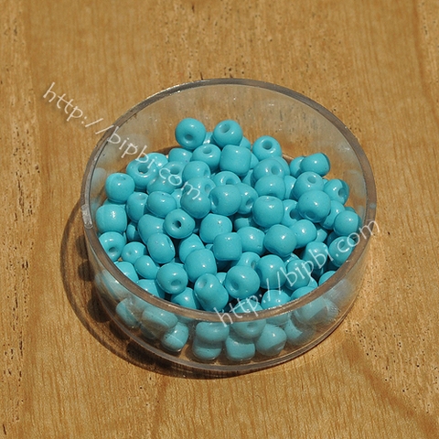 Cườm TQ xanh turquoise size 4mm